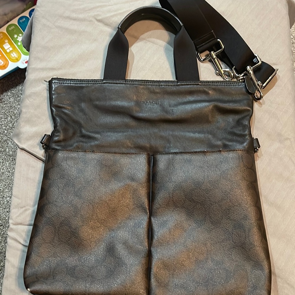Coach Signature Brown/brown Crossbody Tote